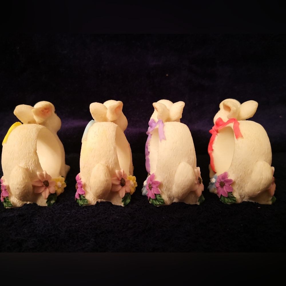 SALE Gorgeous Resin Bunny Napkin Rings - Picture 6 of 9